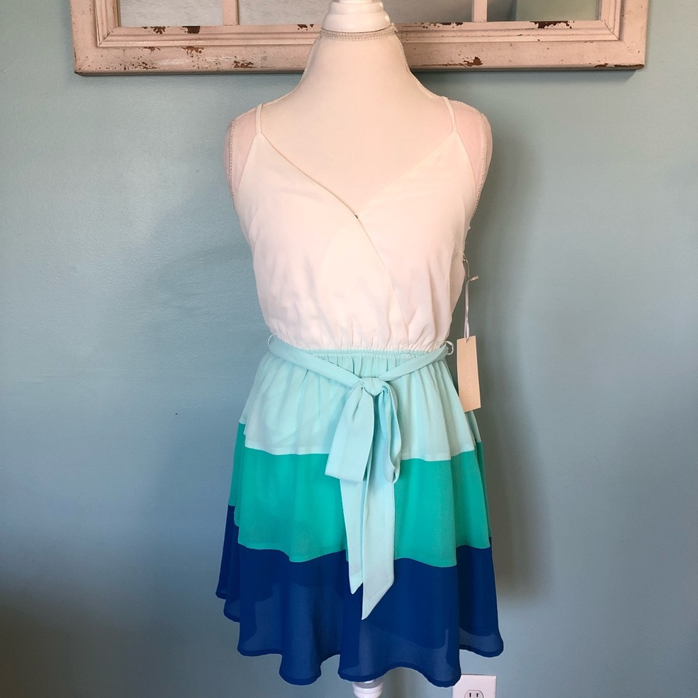 NWT ModCloth Ready Sunset Go Dress in Blue